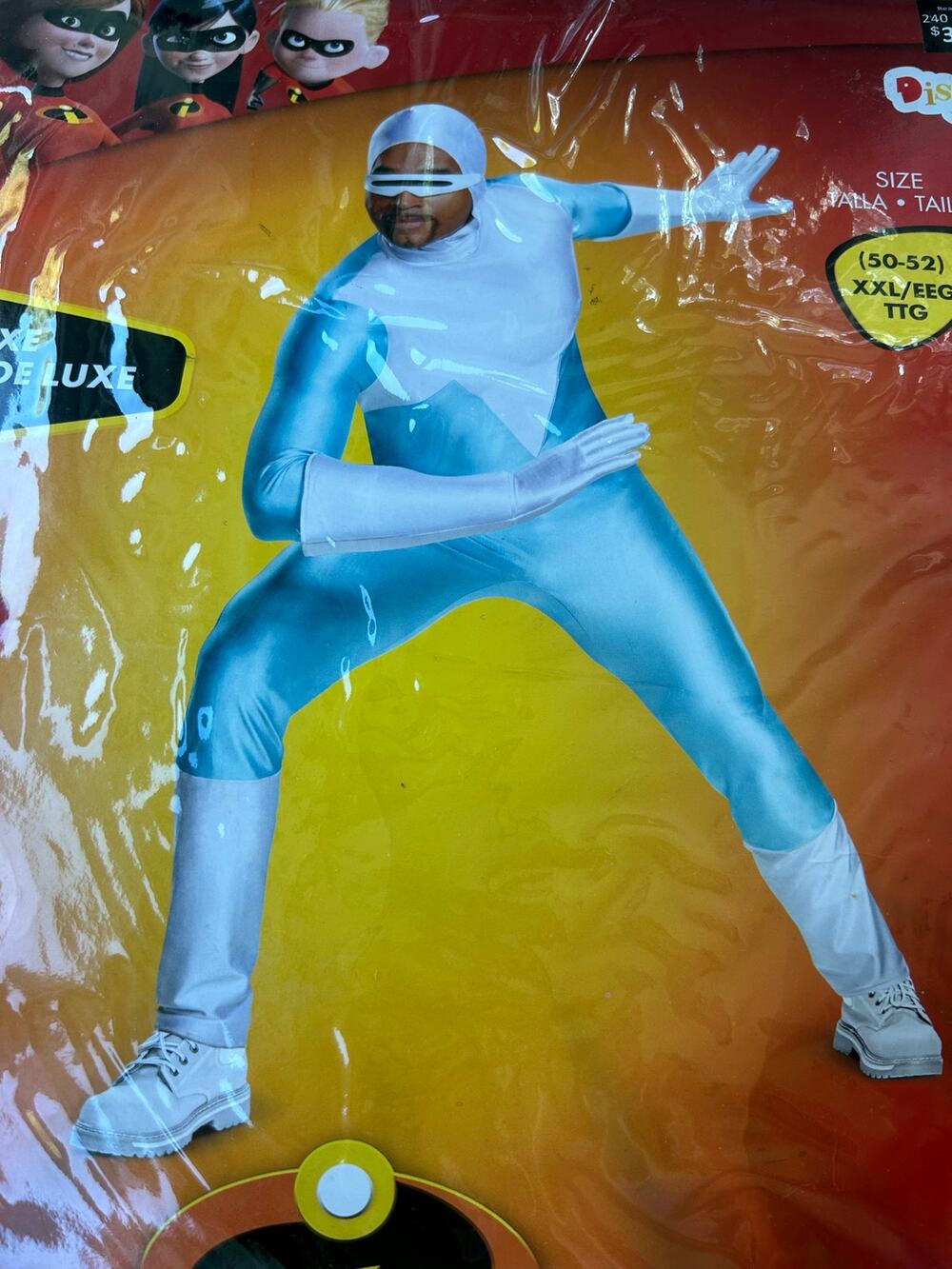 Disney Pixar Incredibles 2 Frozone Deluxe Adult Costume XXL 50-52 Halloween